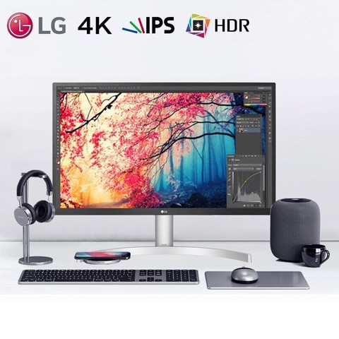 乐金显示器_LG 乐金27UL500-W 27英寸4K显示器HDR IPS显示屏图形设计