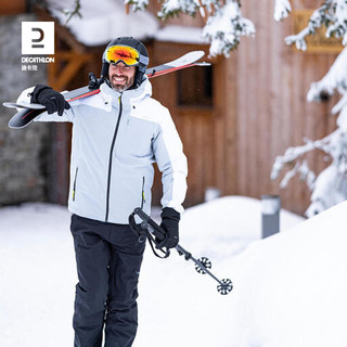 迪卡侬滑雪服夹克男女装备防水保暖含羽绒滑雪衣加厚保暖防风OVW3 女士白色 XL
