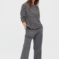 UNIQLO 优衣库 女士船领长袖T恤 449874 黑色 XXXL