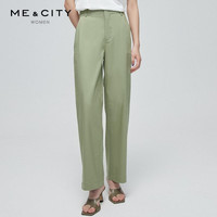 MECITY女装2022新款简约纯色垂感设计宽松型阔腿长裤女547807 160/68A （27） 乌黑