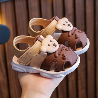 LISM 儿童凉鞋夏季男童小童露趾学步鞋软底防滑塑料婴儿女童宝宝1-3岁