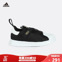 阿迪达斯（adidas）童鞋男女婴童春三叶草轻便休闲板鞋 黑 8-K/26码/150mm