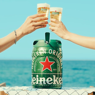 喜力（Heineken）啤酒 荷兰原装进口喜力铁金刚5L*2桶装整箱