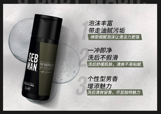 SEBASTIAN 塞巴斯汀 男士多面发沐须三合一沐浴露 50ml