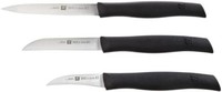 ZWILLING 双立人 Twin Grip 刀具3件套 38737000，Friodur冷锻刀刃/塑料刀柄，350 x 105 x 15mm，黑色