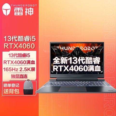 雷神笔记本电脑_ThundeRobot 雷神911X猎荒者-20周年纪念款15.6英寸游戏
