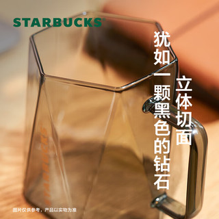 星巴克（Starbucks）经典黑金系列黑色切面玻璃杯445ml桌面杯水杯咖啡杯 节日礼物