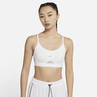 补贴购：NIKE 耐克 Indy 女子低强度支撑衬垫 U 领速干运动内衣 CZ4463-100