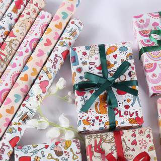 板谷山礼物包装纸 520情人节礼物生日礼物装饰DIY手工纸礼品盒打包纸