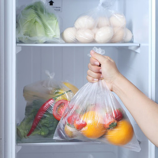SYJIE 尚宜洁 大号保鲜袋平口点断式加厚实塑料食品袋子厨房超市一次用品 保鲜袋 150只