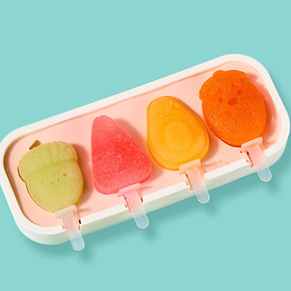 杰凯诺（Jekero）雪糕模具 冰块模具硅胶冰格冰淇淋冰棒冰糕冰盒模具 粉色草莓