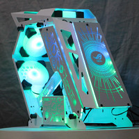 山岭巨人(Stone Giant) K神机箱大小咖游戏电竞异形水冷钢化玻璃网咖台式电脑主机箱支持240水冷全套白色