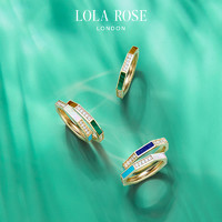 LOLA ROSE 八邊形系列高級輕奢疊帶風格戒指生日禮物 J碼-白母貝&綠松石-LR70031