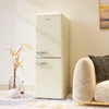 优诺BCD-153SR 复古冰箱双门小型家用小户型超薄冰箱网红白绿黄色
