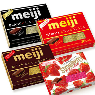 meiji 明治 日本进口 网红小零食品 明治Meiji 纯黑/牛奶钢琴巧克力夹心