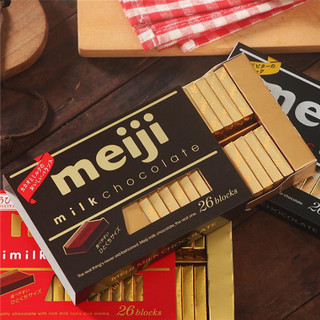 meiji 明治 日本进口 网红小零食品 明治Meiji 纯黑/牛奶钢琴巧克力夹心