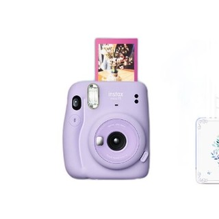 INSTAX 富士 instax立拍立得 一次成像相机 mini11精美礼盒 丁香紫（含10张相纸）