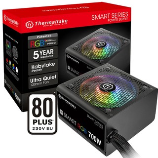 Tt(thermaltake)Smart RGB 500W/600W台式电脑智能温控发光电源