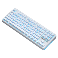 AULA 狼蛛 F87 87键 有线机械键盘 白昼物语 灰木轴V3 蓝光