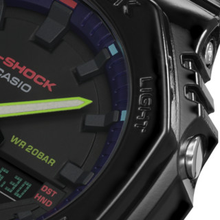 CASIO 卡西欧 G-SHOCK系列 45.4毫米石英腕表 GA-2100RGB-1A