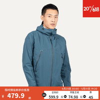 迪卡侬（DECATHLON）冲锋衣男女春秋款登山防风防水夹克风衣MH500 蓝色(新)(男女同款) L