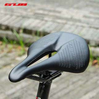 GUB 短鼻鞍座碳纤维公路山地自行车MTB座垫纤皮EVA舒适骑行坐垫 黑色155MM宽