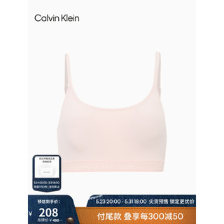 Calvin Klein 内衣女士时尚可抽取衬垫舒适无钢圈细肩带文胸QP2581O 2NT-浅粉色 S