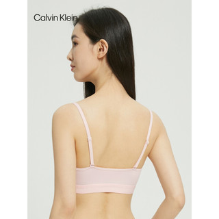 Calvin Klein 内衣女士时尚可抽取衬垫舒适无钢圈细肩带文胸QP2581O 2NT-浅粉色 L