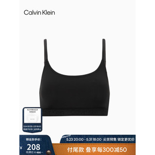 Calvin Klein 内衣女士时尚可抽取衬垫舒适无钢圈细肩带文胸QP2581O UB1-黑色 L