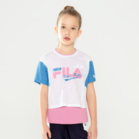 FILA 斐乐 女中大童短袖T恤（130-165）宽松女童针织衫两件套