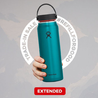 Hydro Flask 保温杯男士304不锈钢超大容量女美国运动宽口水杯子轻 塞莱斯廷-32oz保温杯