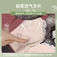 内衣女小胸聚拢夏季收副乳防下垂套装大胸显小文胸薄款调整型胸罩 8203-枫叶黄 85C