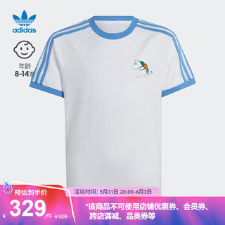 adidas阿迪达斯官方三叶草MOOMIN联名男大童夏季新款运动短袖T恤 白 128CM