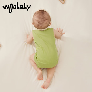 Woobaby婴幼儿连体衣随心裁2件装爬服23夏季新品薄款初生宝宝 柚子色/棕榈色（2件装） 66cm
