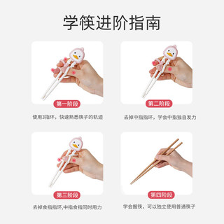 IPCOSI 葆氏 儿童筷子训练筷学习筷叉勺套装宝宝2-6岁练习筷辅食勺餐具3件套