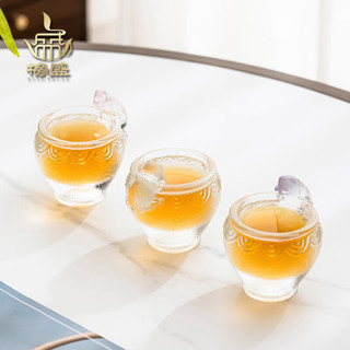 榜盛故宫琉璃主人杯小茶杯女士个人专用高档创意玻璃杯中式茶具品茗杯 朕的江山杯（蓝色）