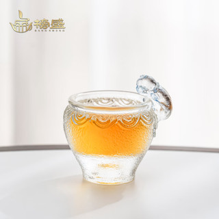 榜盛故宫琉璃主人杯小茶杯女士个人专用高档创意玻璃杯中式茶具品茗杯 朕的江山杯（蓝色）