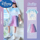 Disney 迪士尼 女童网红套装 蓝色上衣+渐变紫裤 150cm