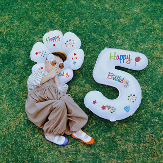 宫薰 数字气球生日派对场景布置装饰气球惊喜送女孩周年纪念宝宝周岁4