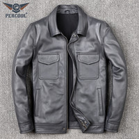 PERCOOL 男士皮衣 PC-1790 水泥灰 XXXXXL
