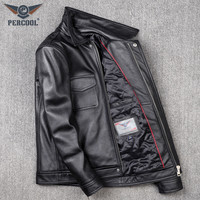 PERCOOL 男士皮衣 PC-1790 夹棉款 黑色 5XL