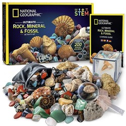 NATIONAL GEOGRAPHIC 国家地理 岩石和化石工具包 200件套