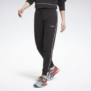 Reebok 锐步 夏季女式简约线条系带室内健身运动休闲系带训练长裤