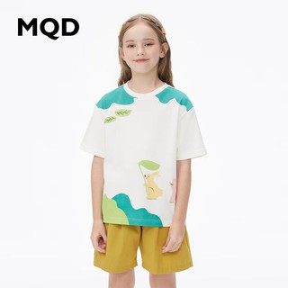 童装女大童艺术感短袖T恤23夏装新款儿童韩版洋气水印纯棉