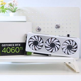 GIGABYTE 技嘉 雪鹰 GeForce RTX 4060 Ti AERO OC 8G 显卡 8GB 白色