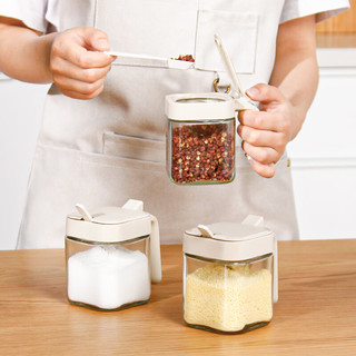 御仕家调料盒调味罐组合套装厨房家用调料品盐罐收纳香料罐子装味精瓶罐 调料罐-3个装