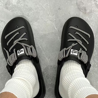 户外运动拖鞋女百搭潮流休闲洞洞鞋 有加绒款