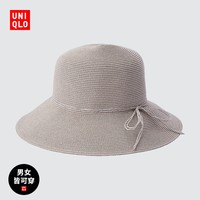 UNIQLO 优衣库 防晒女装 防紫外线帽子(可调节编织遮阳帽户外度假露营)447564