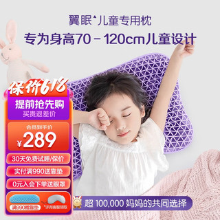 Dormilala 翼眠 ETZ 儿童格子枕头 富贵紫 55.5*31.5*4.5-6cm