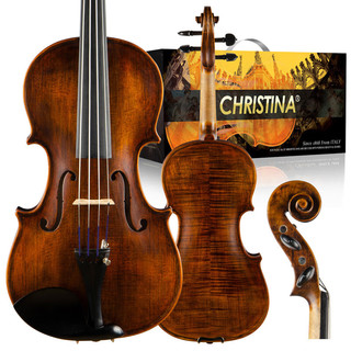 Christina 克莉丝蒂娜（Christina）缪斯考级演奏手工小提琴儿童成人初学者入门实木小提琴1/8哑光
